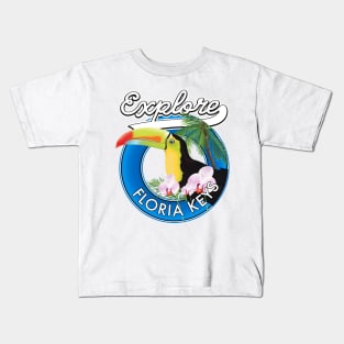 Florida keys retro logo Kids T-Shirt